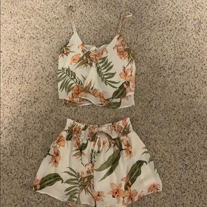 Two Piece Flowered Set